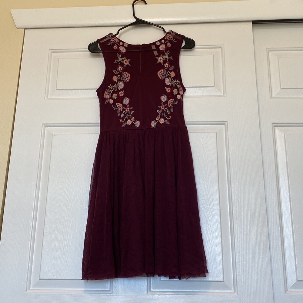 Floral plum dress